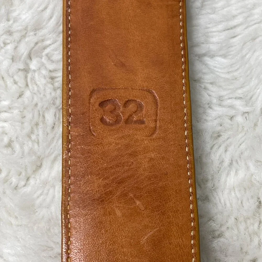 MONTANA Women's Tan Leather Cowboy Belt Size 32